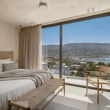 Sea View Escape Panoramic Views Of Souda Bay Daire *